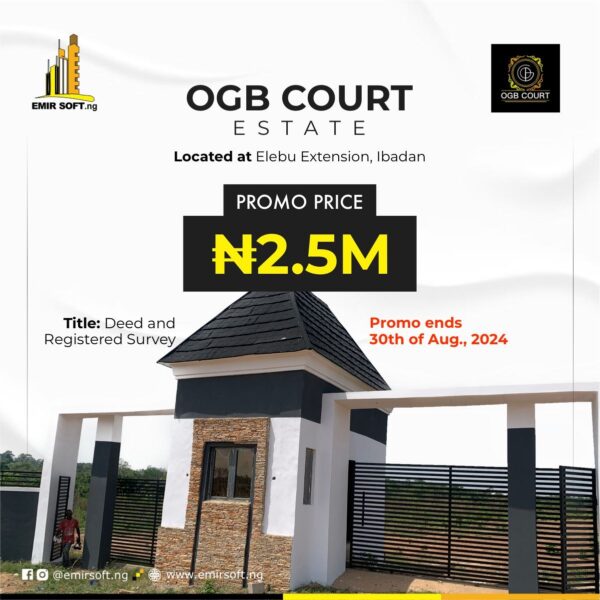 OGB Court Estate Oluyole Extension Ibadan