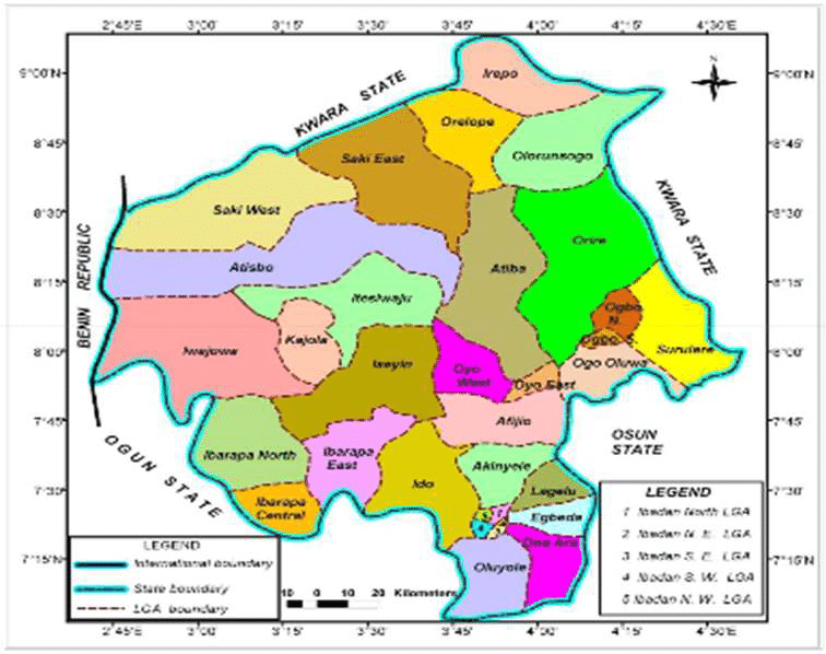 Ibadan map for land use and zoning laws